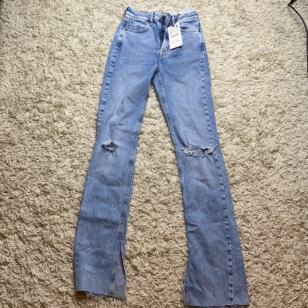 Zara hem slit pants